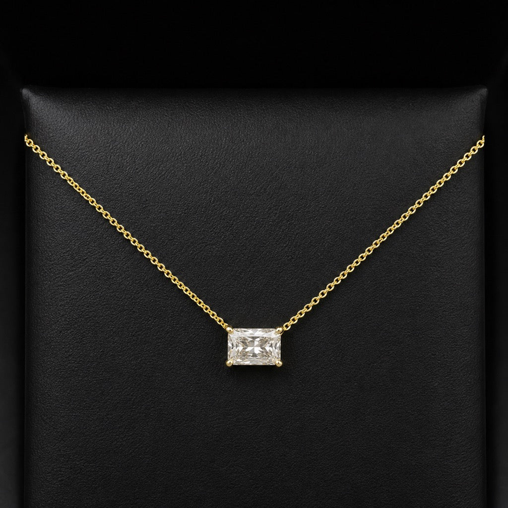 2 Carat Cultivated Radiant Pendant
