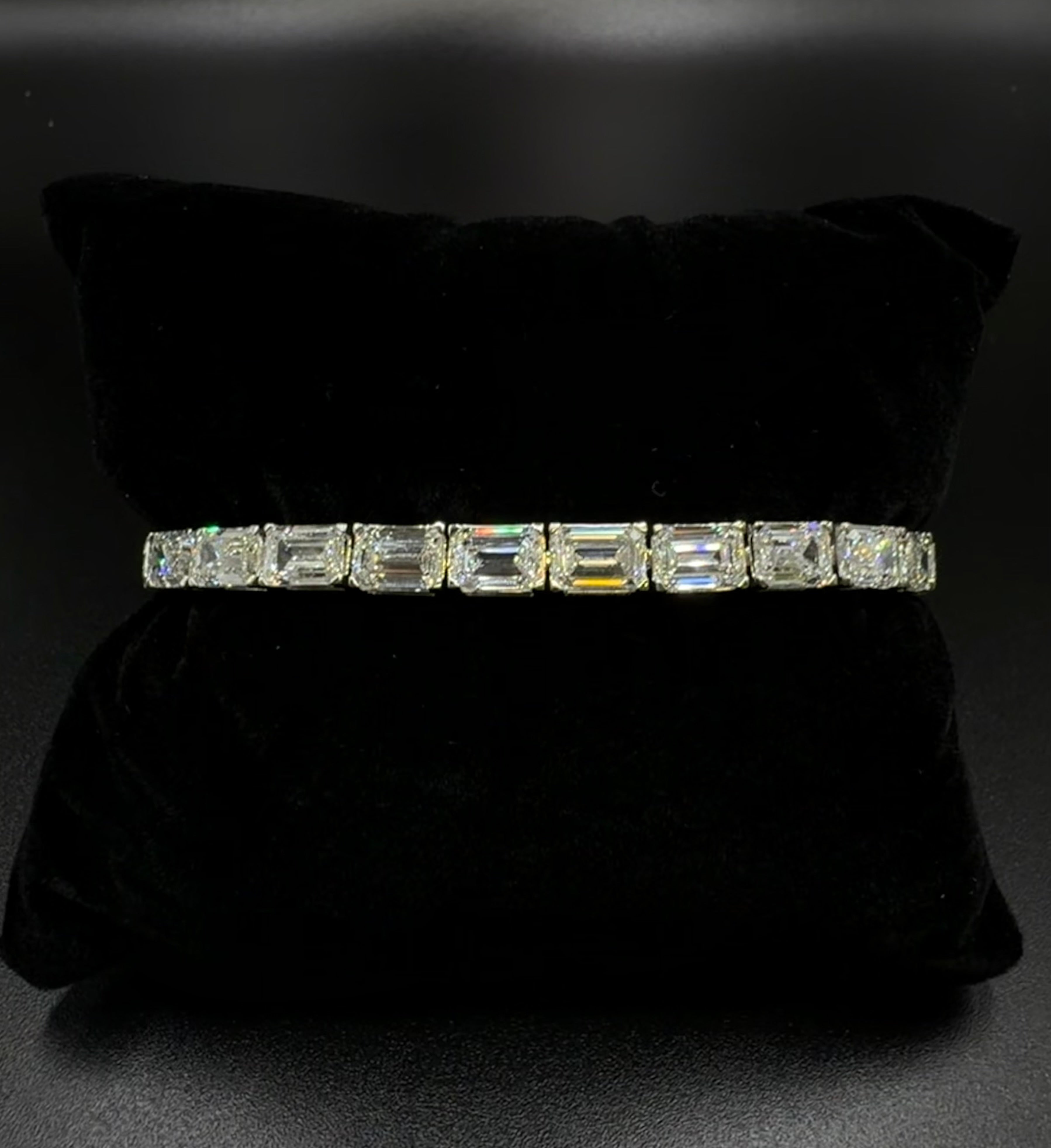 25 Carat Emerald Cut Tennis Bracelet