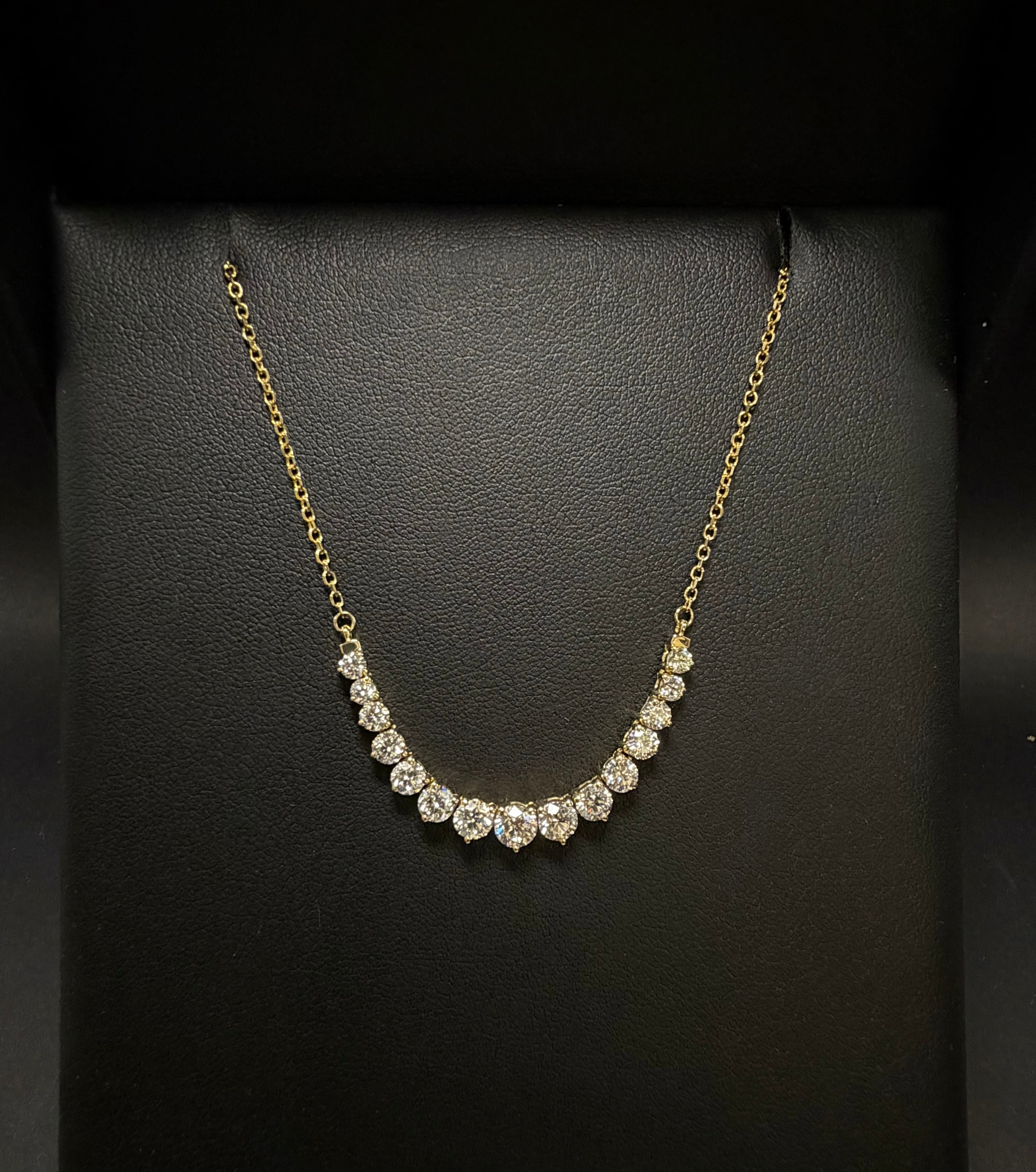 3 Carat Graduated Tennis Necklace