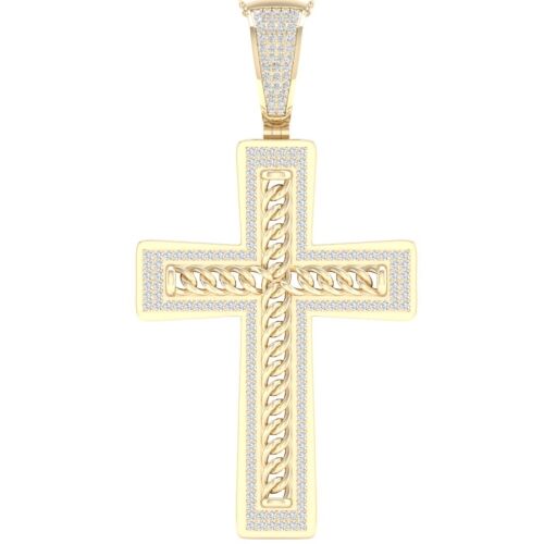 Diamond Cross Pendant on 24 inch Rope Chain