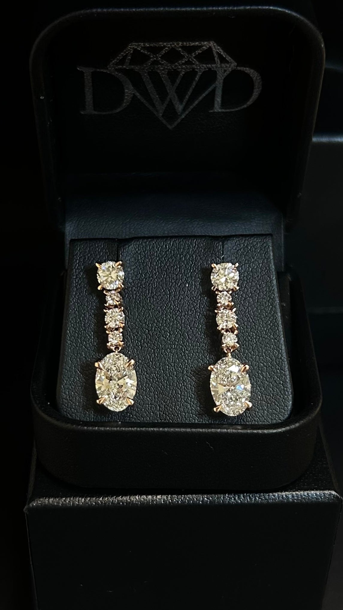 Oval Round Drop Earrings
